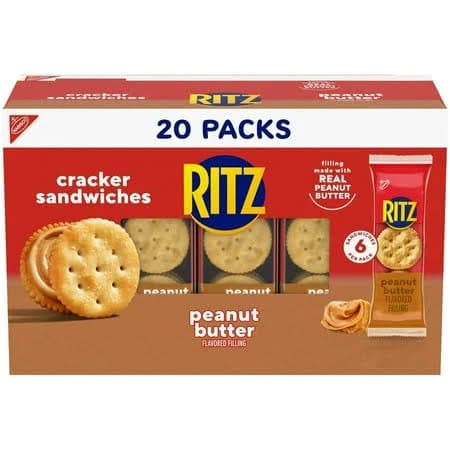 Ritz Peanut Butter Sandwich Crackers Lunch Snacks