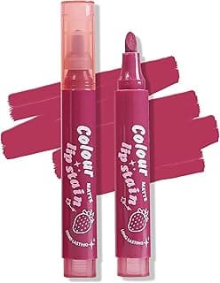 Lip Stain Marker, Matte Berry Purple Red Brown Lip Liner Stain Pen, Highly Pigmented Long-Lasting Wear Transfer-Proof Lip Liner Contour Lip Tint Waterproof Lipstain, 05