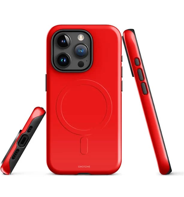 MagSafe Bright red iPhone Case bold red color with premium protection