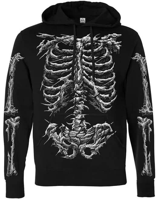 Dead Inside Skeleton Pullover Hoodie