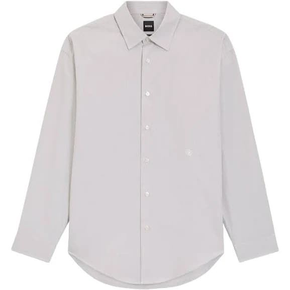 Boss Men's Relaxed-Fit Striped Cotton Poplin Shirt