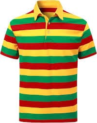 Funny World Men's Striped Polo Cotton Regular Fit Casual Short Sleeve Golf Shirt, Red and White Long Sleeve, Large : Buy Online at Best Price in KSA - Souq is now Amazon.sa: