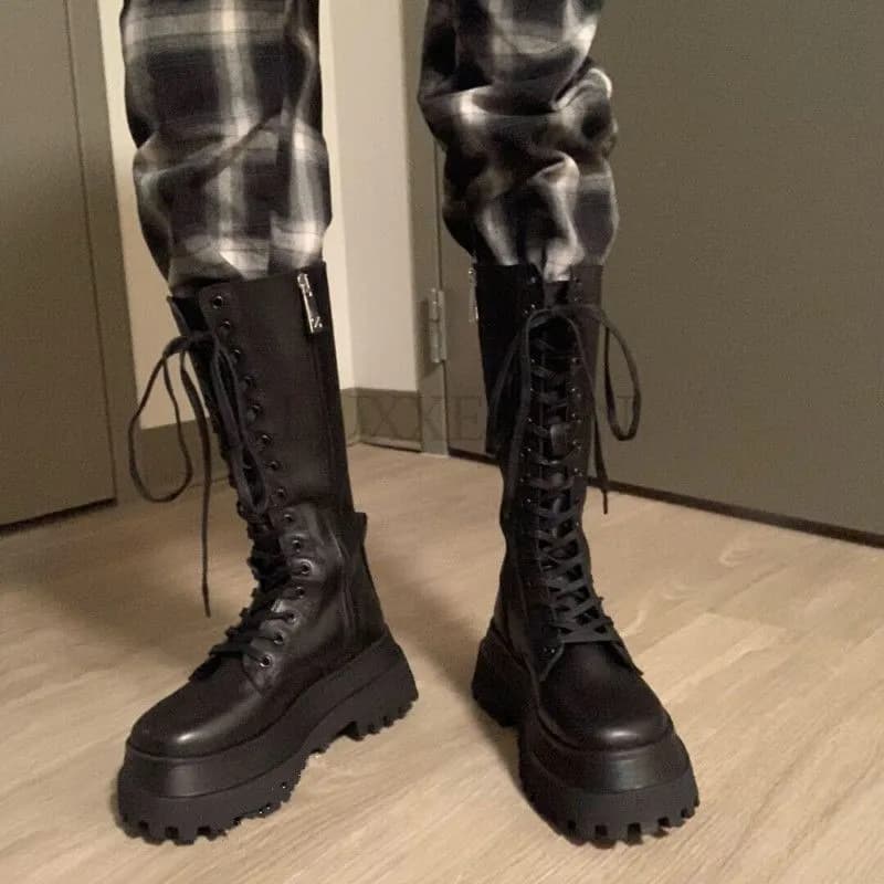 Chic Buckle Thigh-High boots near me for Women - Perfect for Cosplay and Punk Fashion