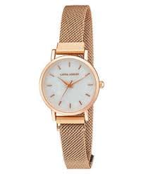 Laura Ashley Women's Sleek Blush Alloy Mesh Magnet Bracelet Watch 29mm - Macy's