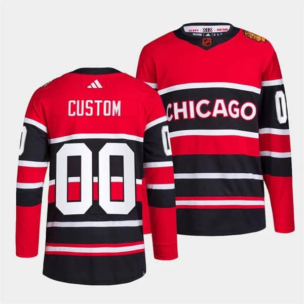 Chicago Blackhawks 2022 Reverse Retro Stitched Jersey