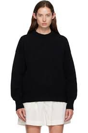 &Daughter: Black Balla Crewneck Sweater | SSENSE