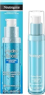 Neutrogena Hydro Boost Hydrating Hyaluronic Acid Face & Neck Serum, Fast-Absorbing Daily Facial Moisturizer with Purified Hyaluronic Acid for Hydrated Skin, Oil-Free & Non-Comedogenic, 1 fl. oz