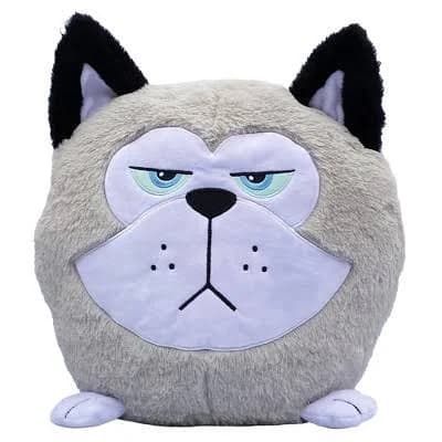 Hangry Petz Cooper Husky 12" Grey & White Animal Plush