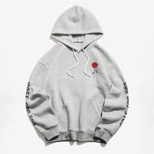 Cotton-Blend Hoodie Unisex Rose Letter Print Hooded Pullover Kangaroo Pocket Sweatshirt Womens Tops Fall Fashion 2023 Grey - Walmart.com