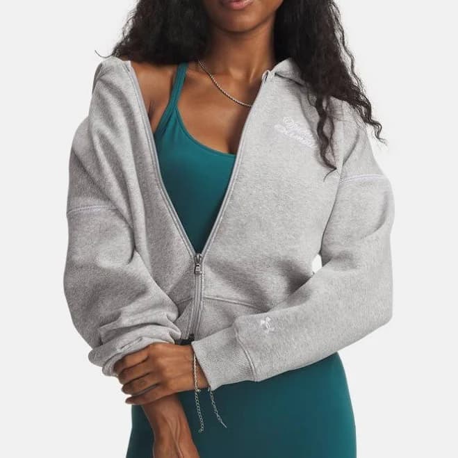 Under Armour Women's Rival Fleece Script Cropped Hoodie