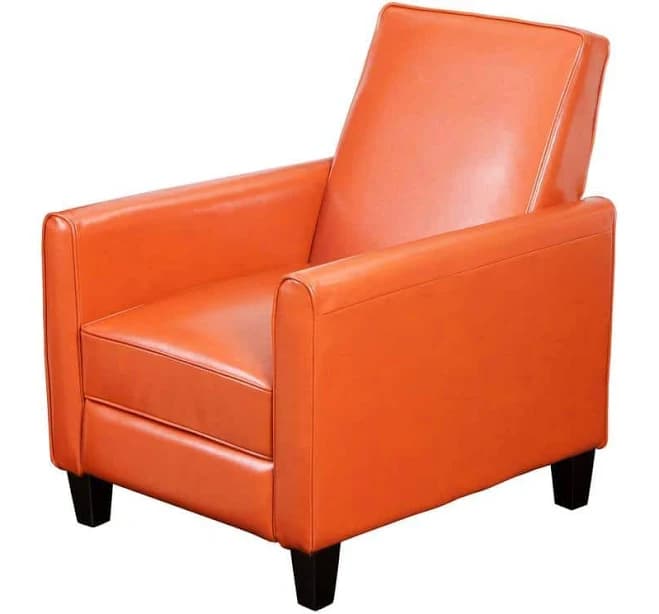 Noble House Darvis Leather Recliner Club Chair