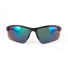 Sundog Stack Shiny Black Frame Green G15-Green Mirror Sunglasses - Walmart.com