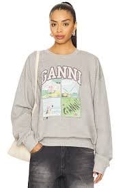 Junk Food Classic Mickey Sweatshirt in Heather Grey | REVOLVE