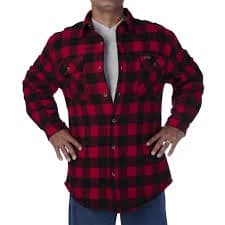 Smith's Workwear Men's Red/Black- 203 Flannel Work jacket ( Large )