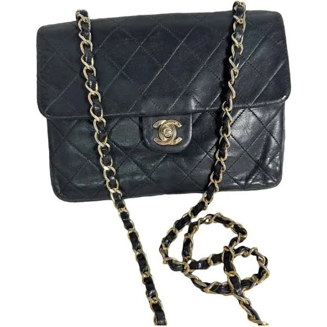 CHANEL Quilted Lambskin Leather Double Flap Bag