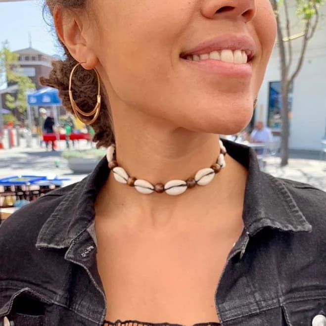 Handmade African Cowrie Shell Choker