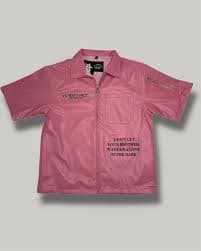 Statement leather shirt (Pink) – Kastro Official