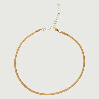 Oliver Cabell Herringbone Choker in Gold