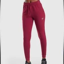 GYMSHARK maroon jogger size small