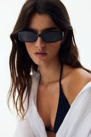 Women's Black Rectangular Sunglasses | H&M US