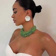 The Green Beaded Choker