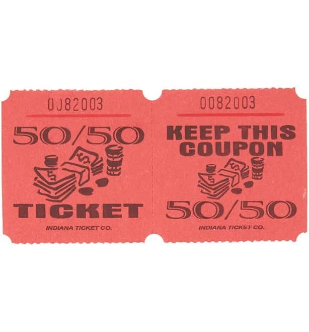 MUNCIE NOVELTY COMPANY Raffle Tickets Roll of 1000