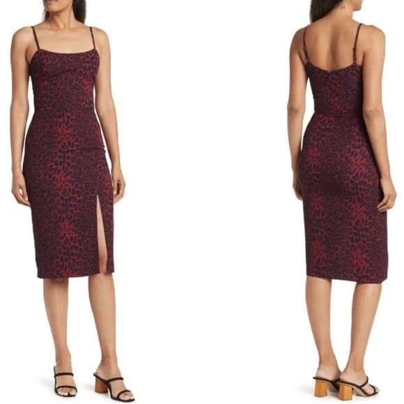 Dress the Population Sleeveless Leopard Print Dress