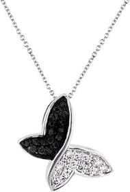 Steven Singer Sterling Silver Butterfly Diamond Necklace
