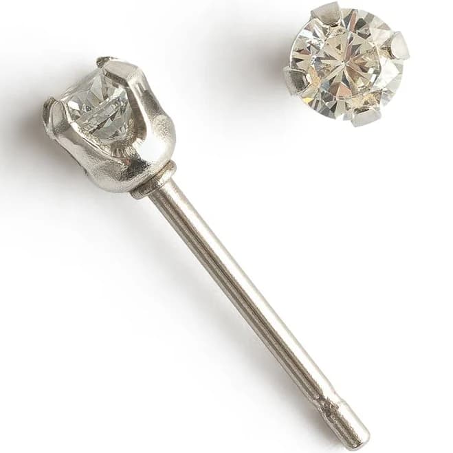 Simply Whispers Round Crystal Stud Earrings