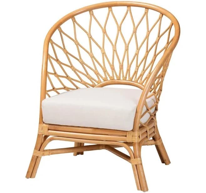 Tania Bohemian Light Honey Rattan Accent Chair