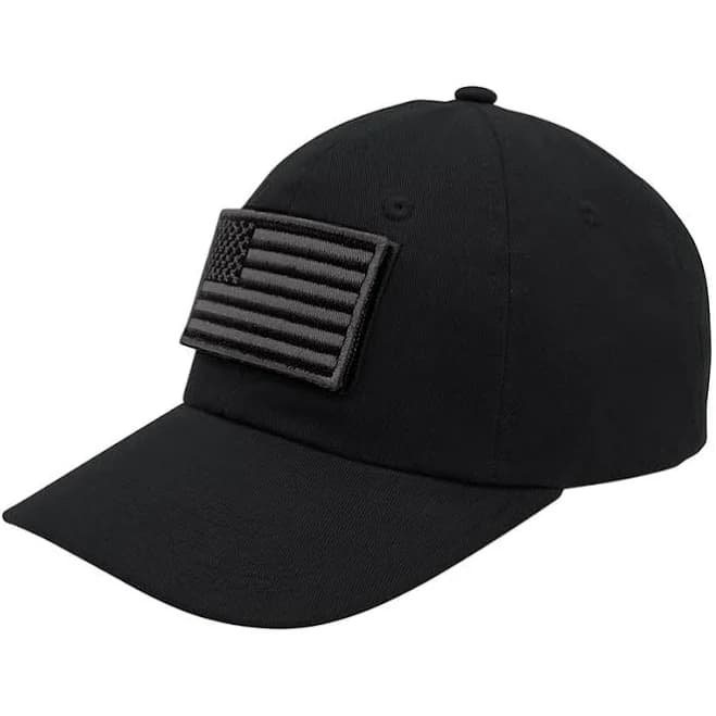 USA Flag Tactical Patch Cotton Twill Cap