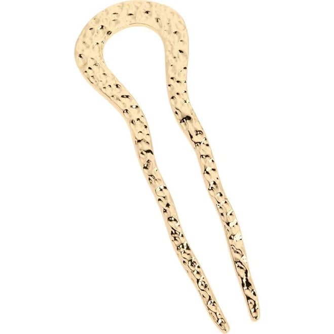 L. Erickson Alia Hammered Gold Chignon Pin