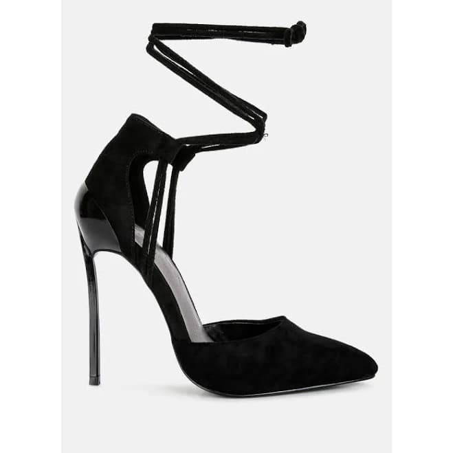 RULE-BREAKER Women's Lace Up Stiletto Pumps