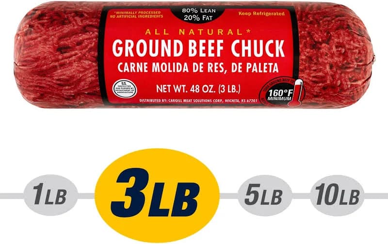 80% Lean / 20% Fat Ground Beef Chuck
