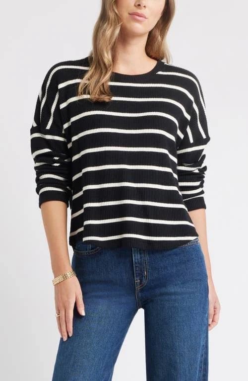 Caslon Long Sleeve Waffle Knit T-Shirt