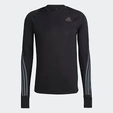 Run Icon Full Reflective 3-Stripes Long Sleeve Tee