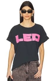 DAYDREAMER Led Zeppelin Led Zep Merch Tee in Vintage Black | REVOLVE