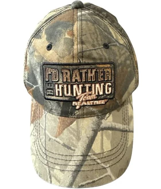 Camouflage Hat Cap Men’s Adjustable (i’d Rather Be Hunting) Team