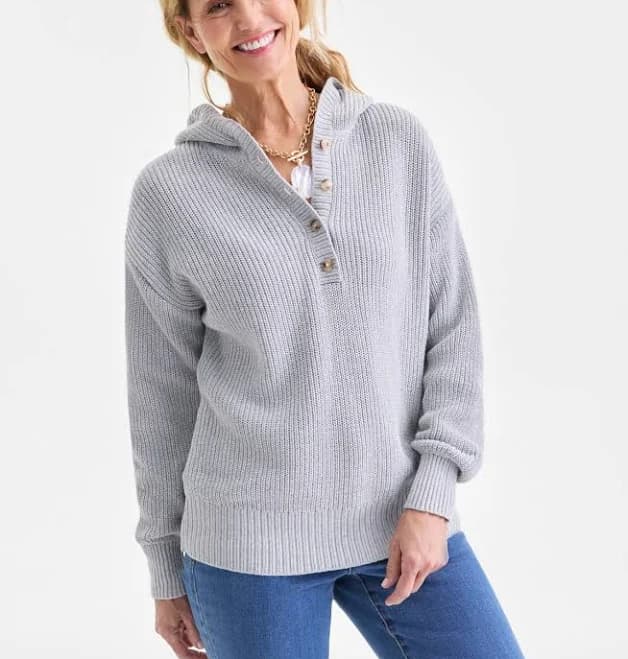 Style & Co. Women's Cotton Hoodie Sweater