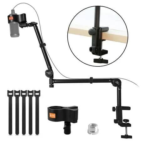 Cyrico Microphone Boom Arm Stand Foldable Mic Arm Stand with 3/8" to 5/8" Adapter for Podcasting