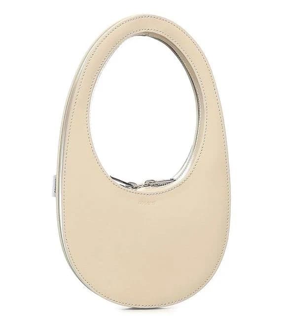 Coperni Oval-Shape Leather Mini Swipe Shoulder Bag