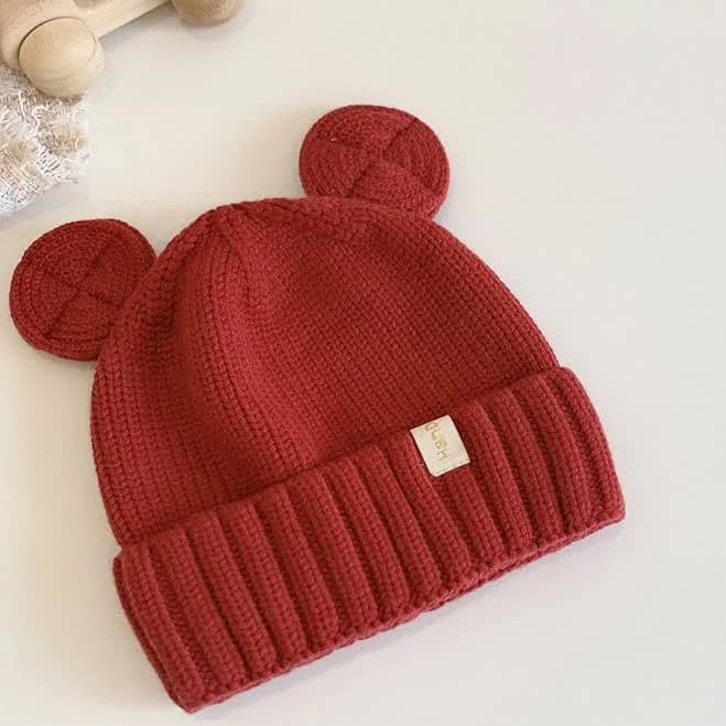 MiniOlie Baby Bear Ears Knitted Beanie