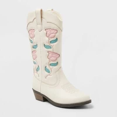 Kids' Emberly Embroidered Mid Calf Western Boots