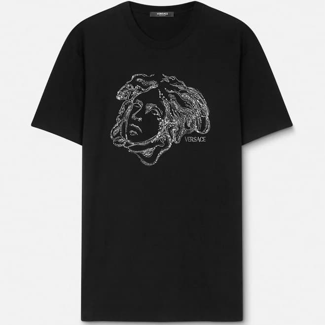 Versace Men's Embroidered Cotton-Jersey T-Shirt