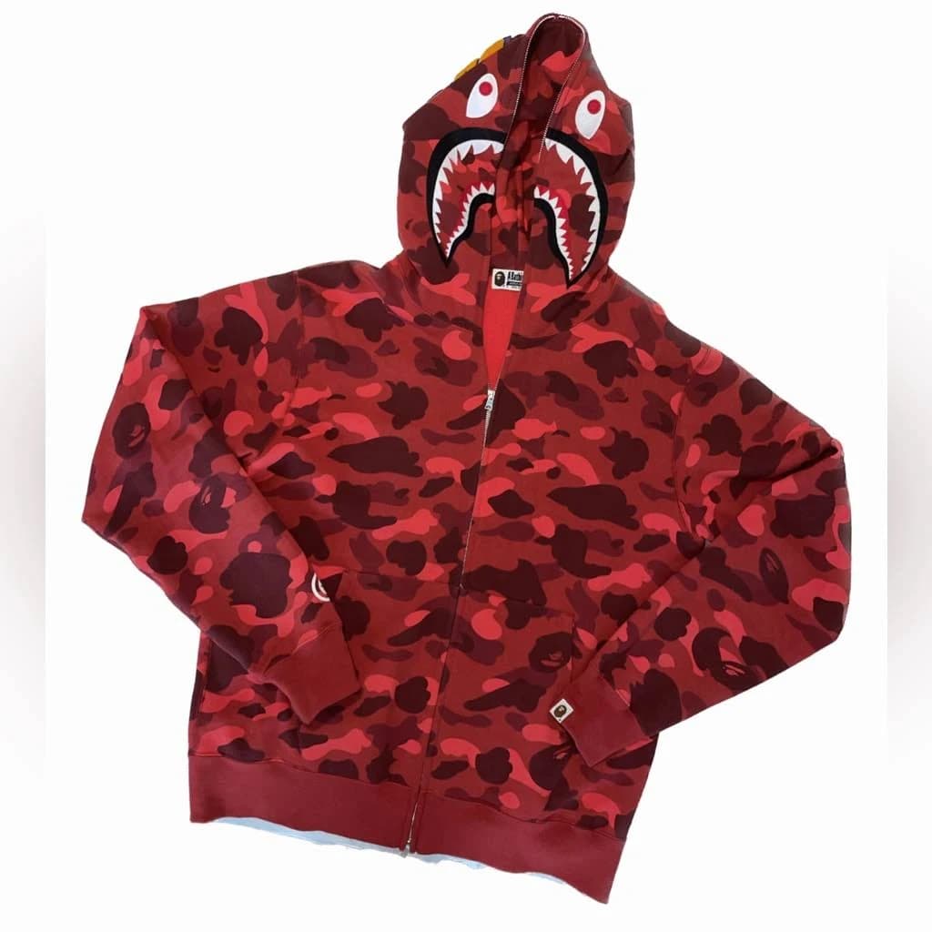 Bape Color Camo Shark Hoodie