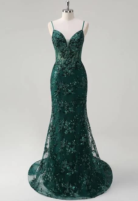 Zapaka Women's Sparkly Sequin Mermaid Evening Dress