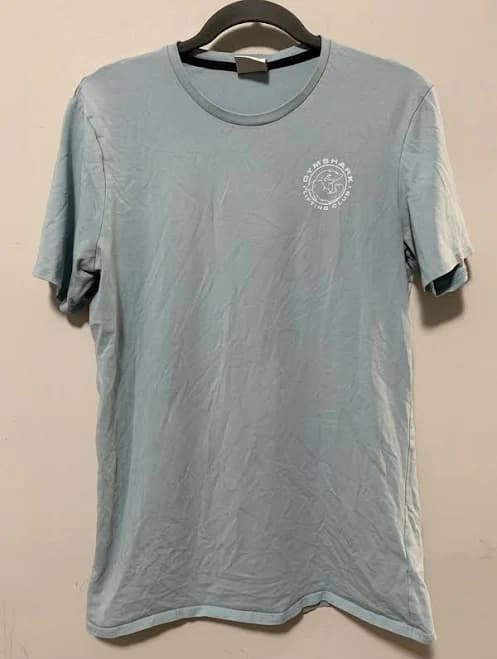 Gymshark Men Small Blue T Shirt Short Sleeve Logo Casual Lifting Club