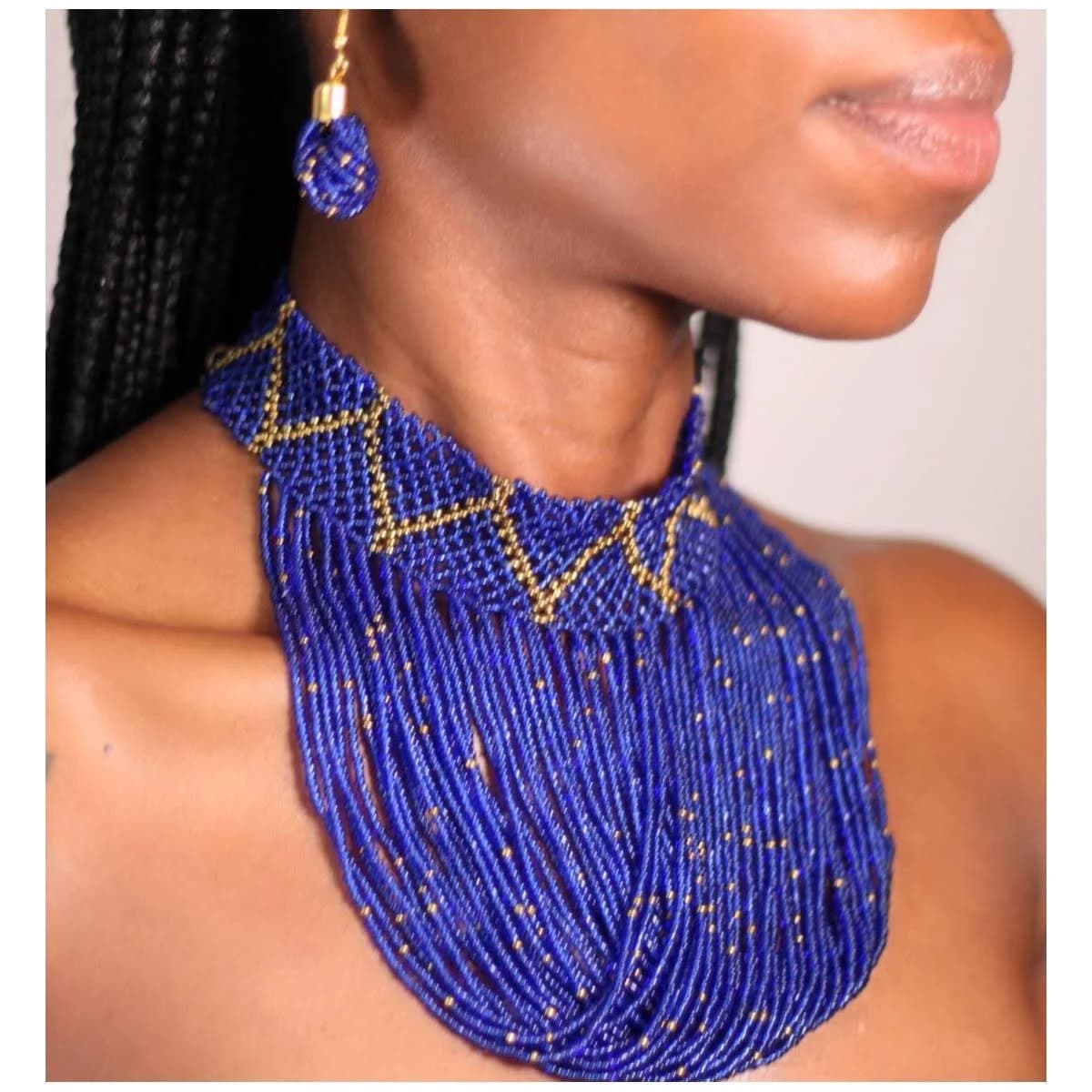 Shani African Beaded Choker Necklace