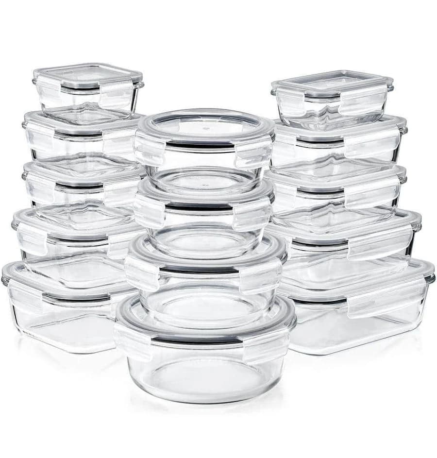 Sorbus 28-Piece Glass Food Storage Containers with Lids