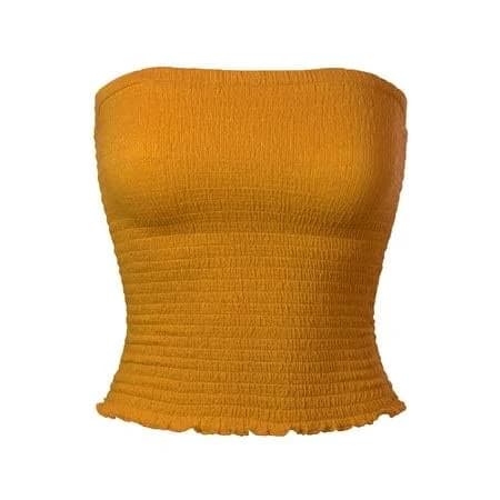 Made by Olivia Women's Strapless Smocked Tube Top